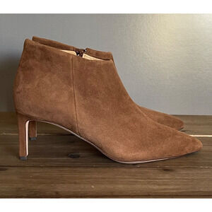 Veronica Beard Women's Leone Bootie Size 5 Brown Chestnut Suede Pointed Toe